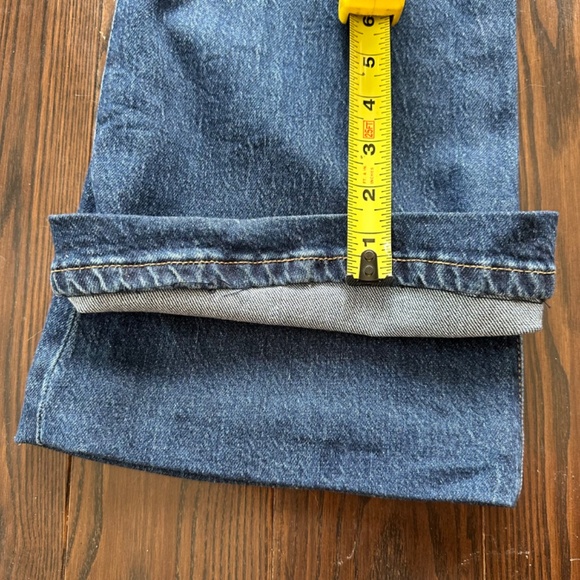 MNG Dark Wash Blue Denim Flared Jeans with Pockets - Size 8 - Picture 17 of 17